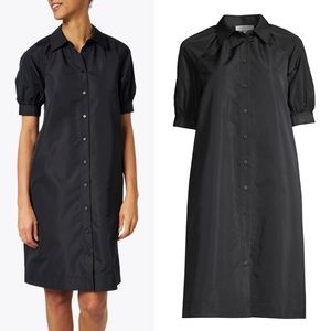 Lafayette 148 New York Brennan Puff Sleeve Shirtdress Black